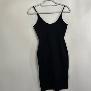 Slim Black strap Bodycon Mid Dress